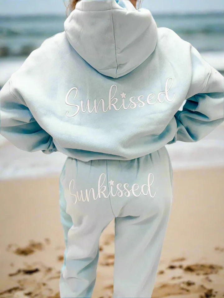 Sunkissed Coconut Script Hoodie back view