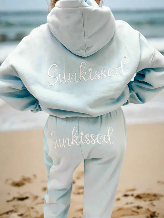 Sunkissed Coconut Script Hoodie back view