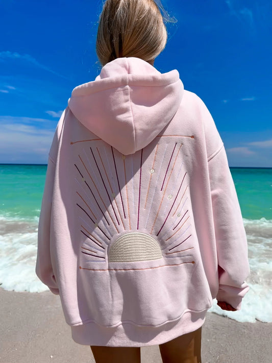 Sunkissed Coconut Sunset Rays Zip Up back view