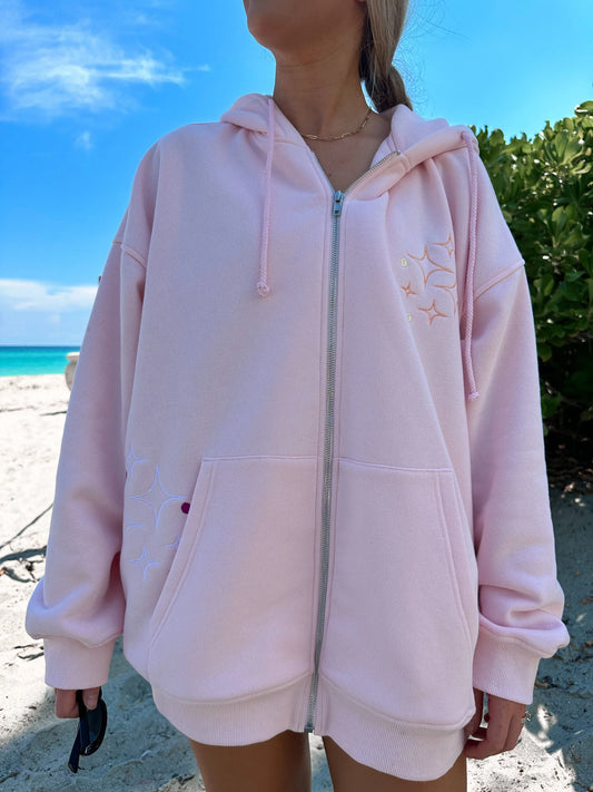 Sunkissed Coconut Sunset Rays Zip Up front view