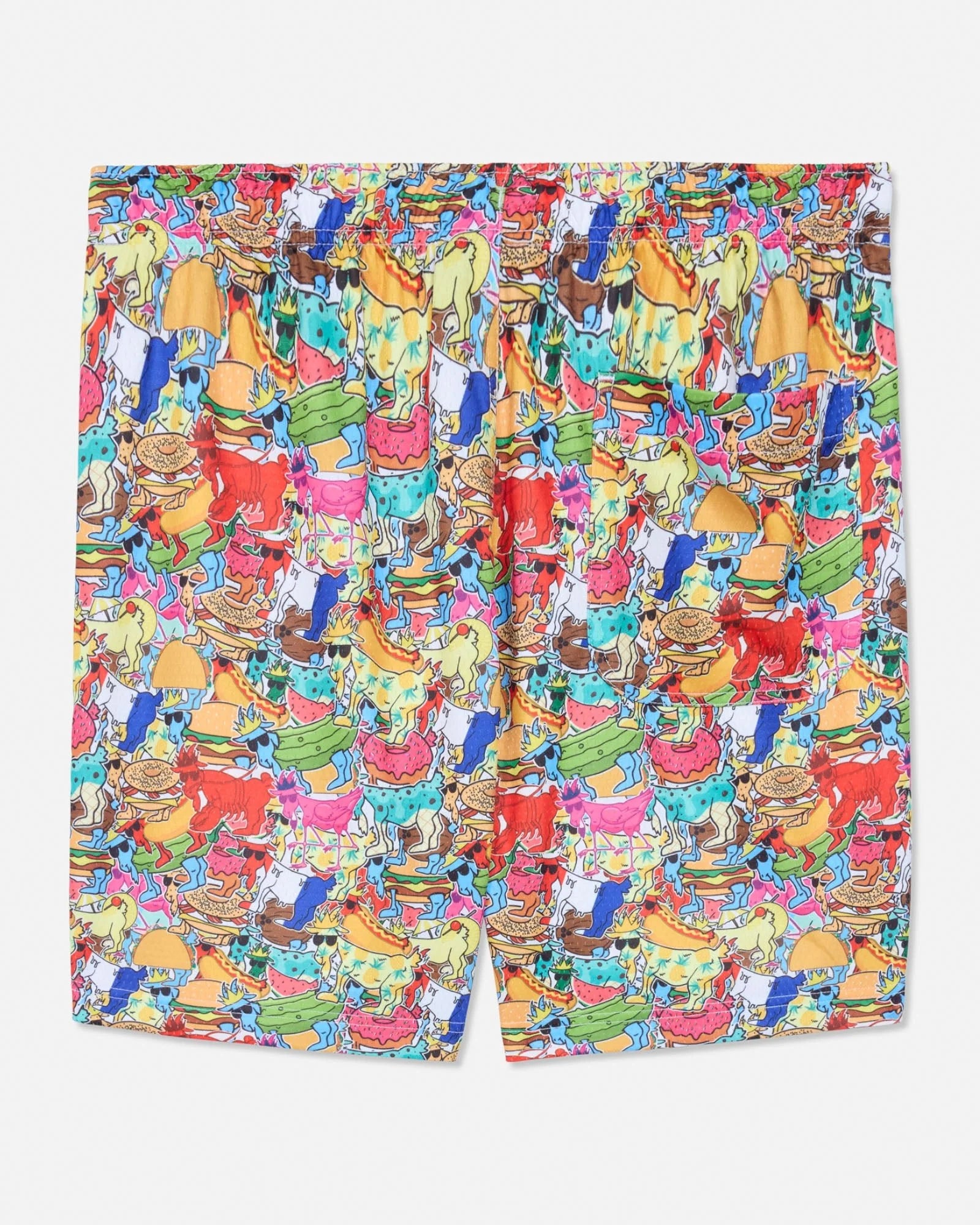 GOAT USA Sticker AOP Mesh Shorts back view