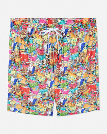 GOAT USA Sticker AOP Mesh Shorts front view