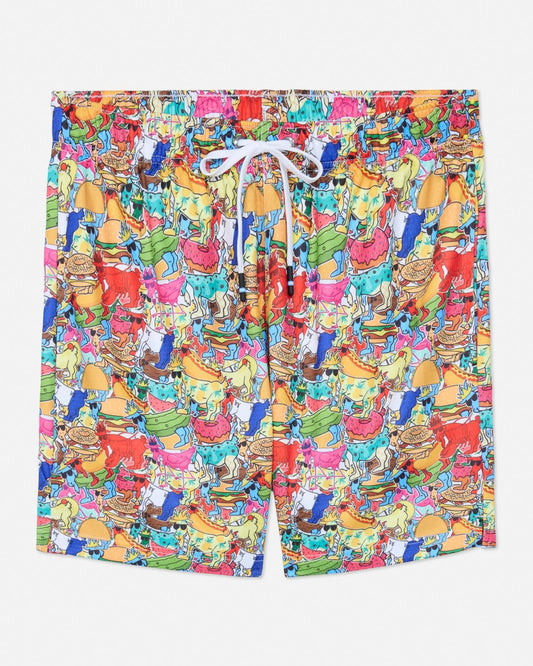 GOAT USA Sticker AOP Mesh Shorts front view
