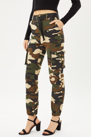 Belted Camo Cargo Pant