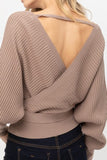 Tie Front Wrap Sweater