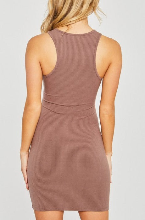 Cutout Bodycon Dress MEDIUM / COCOA Cutout Bodycon Dress MEDIUM / COCOA