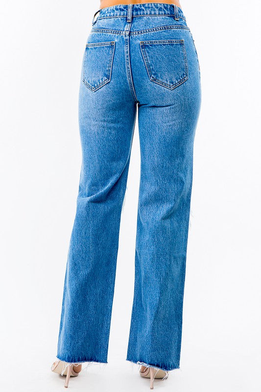 High Rise Wide Leg Jean