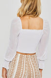 Ruched Chiffon Top