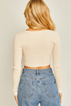 Snap Button Crop Top