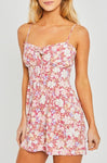 Floral Tie Front Romper