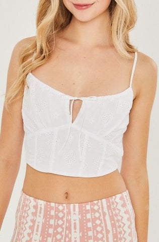 Eyelet Crop Top