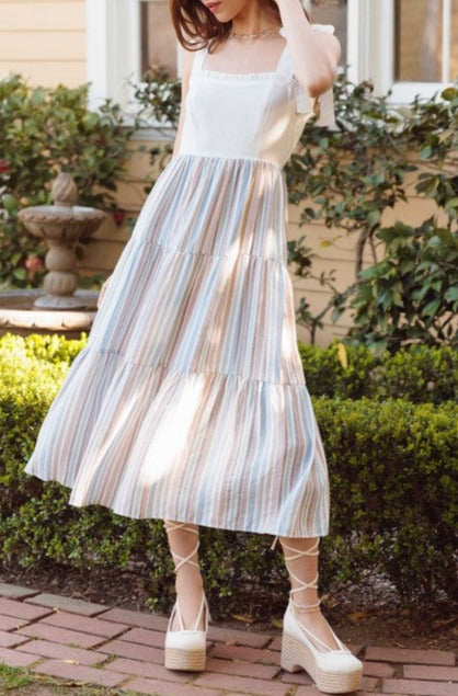 Striped Contrast Dress