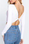 Twist Back Seamless Crop Top