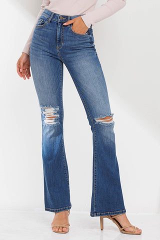 Bootcut Ripped Jeans