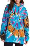 Feather Tie Dye Oversized Hoodie