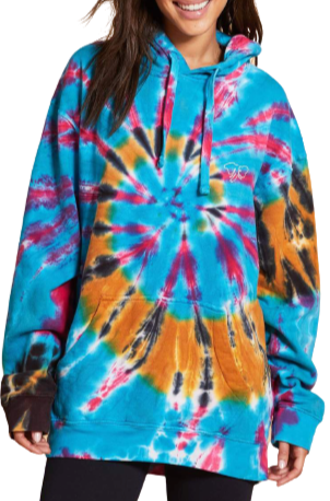 Feather Tie Dye Oversized Hoodie