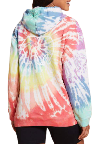 Pink tie 2025 dye oversized hoodie