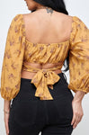 Floral Print 3/4 Sleeve Top