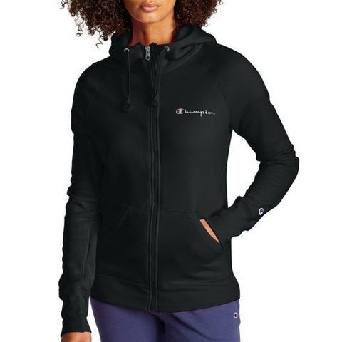 Women's Script Logo Powerblend Fleece Full Zip Hoodie