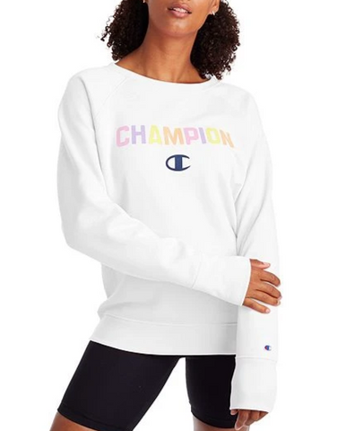 Women's Powerblend® Color Pop Logo Boyfriend Crew