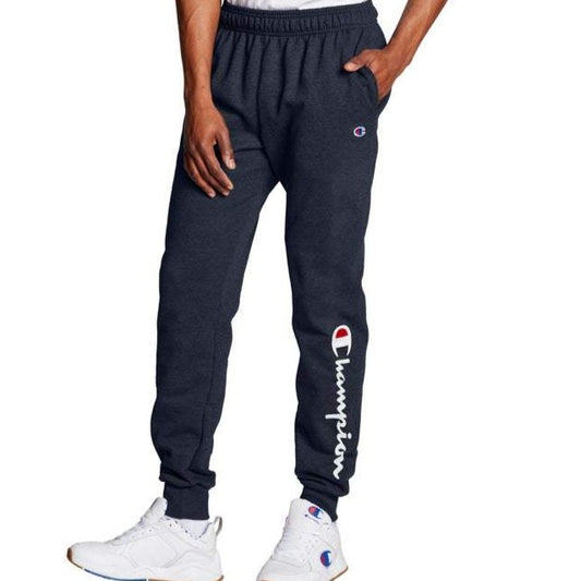 Men's Script Logo Powerblend Fleece Joggers front view