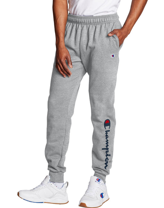 Men's Script Logo Powerblend Fleece Joggers front view