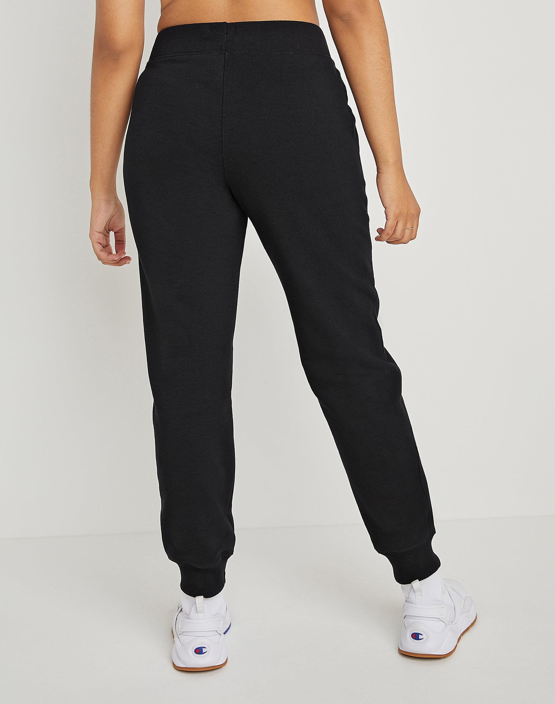 Women's Vertical Logo Powerblend® Fleece Joggers back view