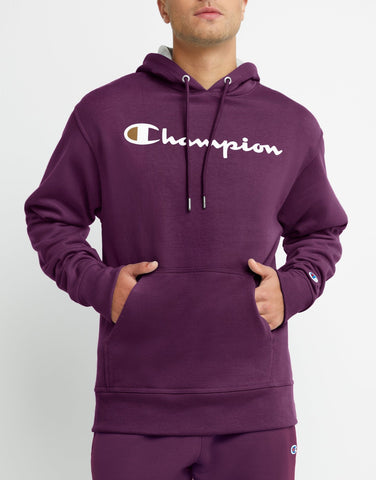 Men's Powerblend® Fleece Pullover Script Logo Hoodie