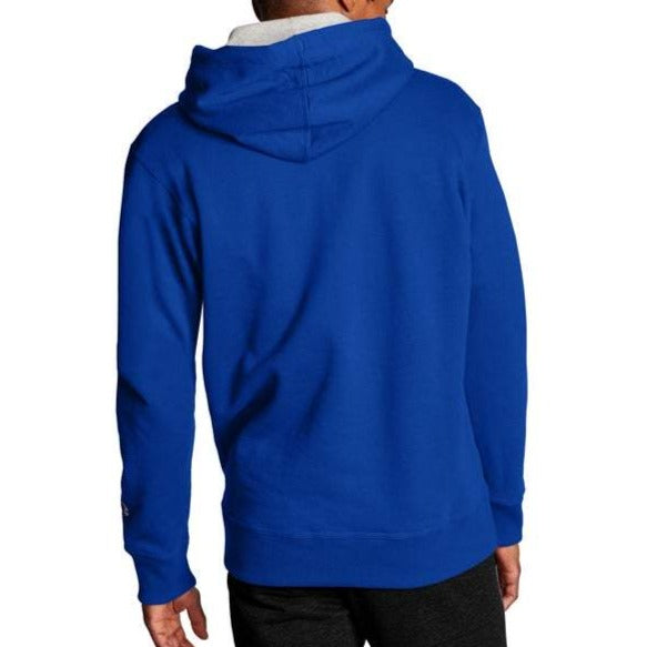 Men's Powerblend® Fleece Pullover Script Logo Hoodie back view
