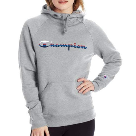 Women's Stripe Script Logo Powerblend Hoodie