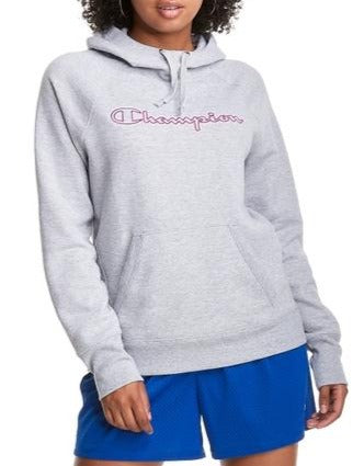 Women's Embroidered Zigzag Script Logo Hoodie