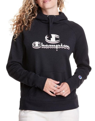 Women's Drop Shadow C + Champion Script Logo Hoodie