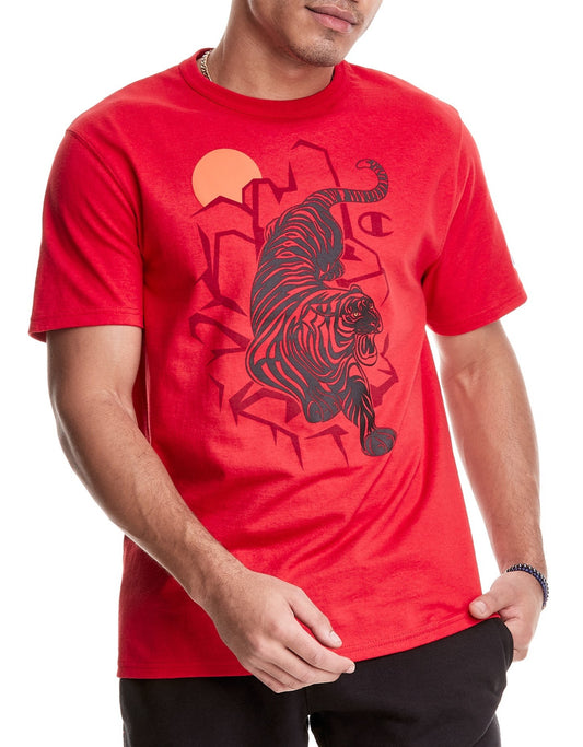 Men's Sprawling Tiger Tee front view