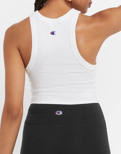 Classic Script Fitted Rib Tank back view