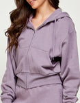 Solid Zip Up Hoodie