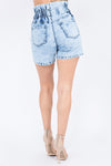 Paper Bag Denim Shorts