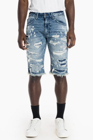 Men's Destroyed Denim Short