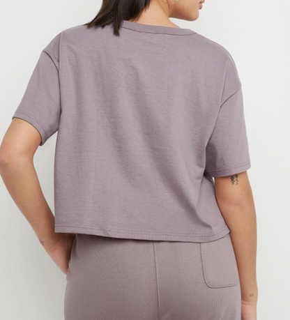 Women's C Logo Heritage Cropped Tee back view